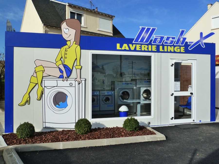 Façade de la laverie WashX